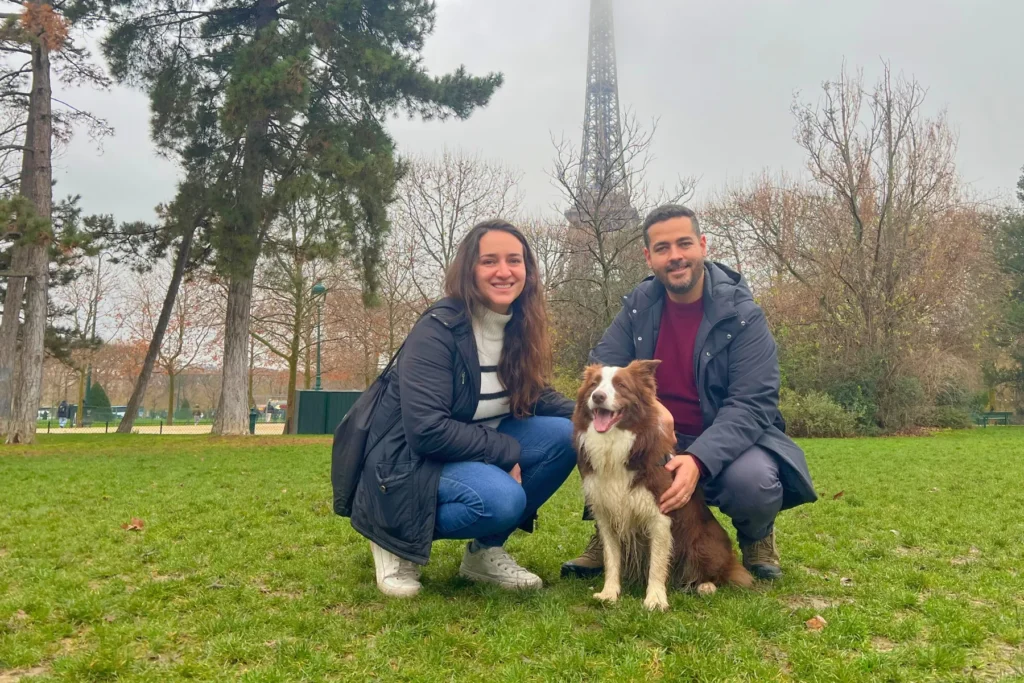 Eiffel Tower stop for guided tour designed for dogs and their humans